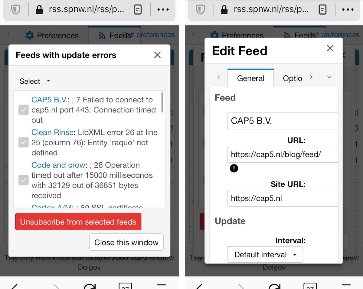 ttrss mobile feed error edit